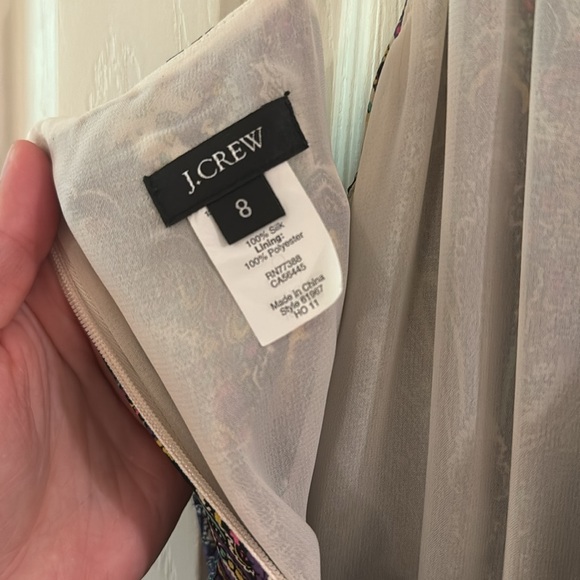 J.Crew Mardi Gras silk mini dress. Size 8. Good used condition. - Picture 5 of 5